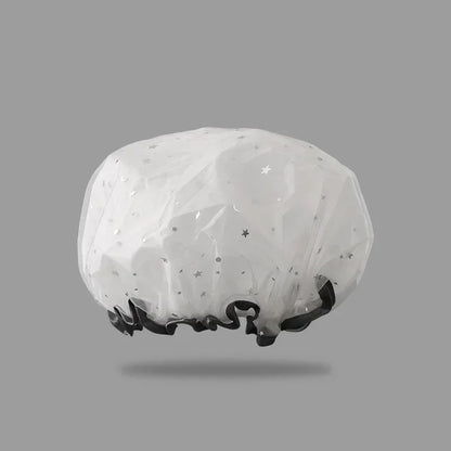 ReusableReusable Waterproof Shower Cap – Double-Layer Starry Sky Design for Bath, Kitchen & Hair Protection