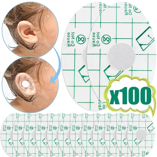 100pcs Waterproof Ear Protection Stickers – Adhesive Pads for Bathing, Showers & Swimming (Adult & Baby)