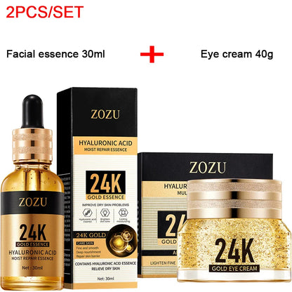 24K Gold Hyaluronic Eye Cream – Brightens Dark Circles & Firms Under-Eye Bags