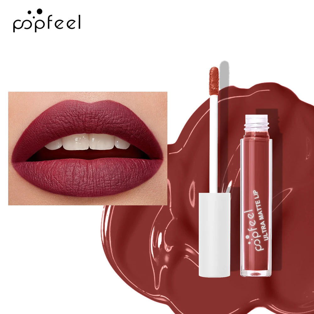 POPFEEEL™ High-Impact Lip Glaze – Bold Black Gloss, Smudge-Free, Long-Lasting & Cup-Resistant Shine