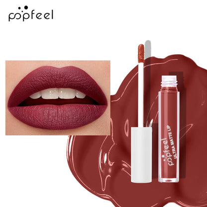 POPFEEEL™ High-Impact Lip Glaze – Bold Black Gloss, Smudge-Free, Long-Lasting & Cup-Resistant Shine