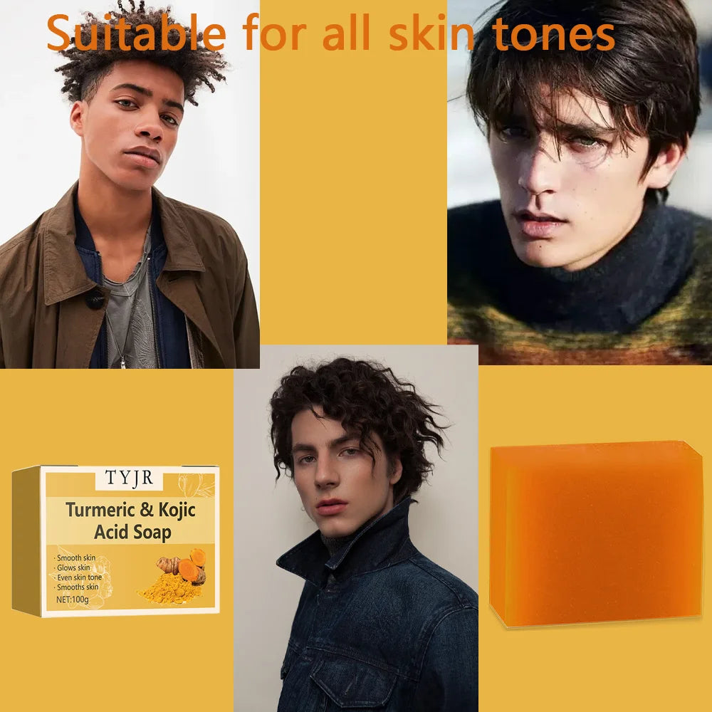 Turmeric & Kojic Acid Glow Soap – Brightening Bar for Acne, Dark Spots & Even Skin Tone | 100g Face & Body Cleanser