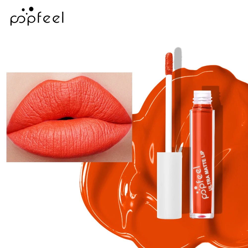 POPFEEEL™ High-Impact Lip Glaze – Bold Black Gloss, Smudge-Free, Long-Lasting & Cup-Resistant Shine