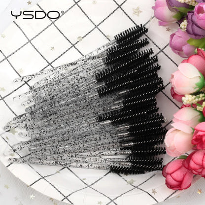 50pcs Disposable Lash & Brow Spoolies – Perfect for Extensions, Mascara & Makeup Application