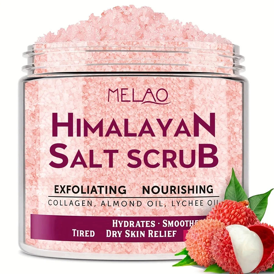 Himalayan Salt Body Scrub with Collagen – Deep Exfoliation & Glow (340g)