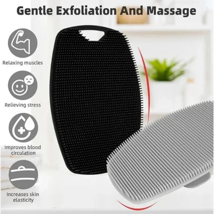 Soft Silicone Exfoliating Body Brush – Deep-Cleansing Scrubber & Massage Tool for Shower or Bath