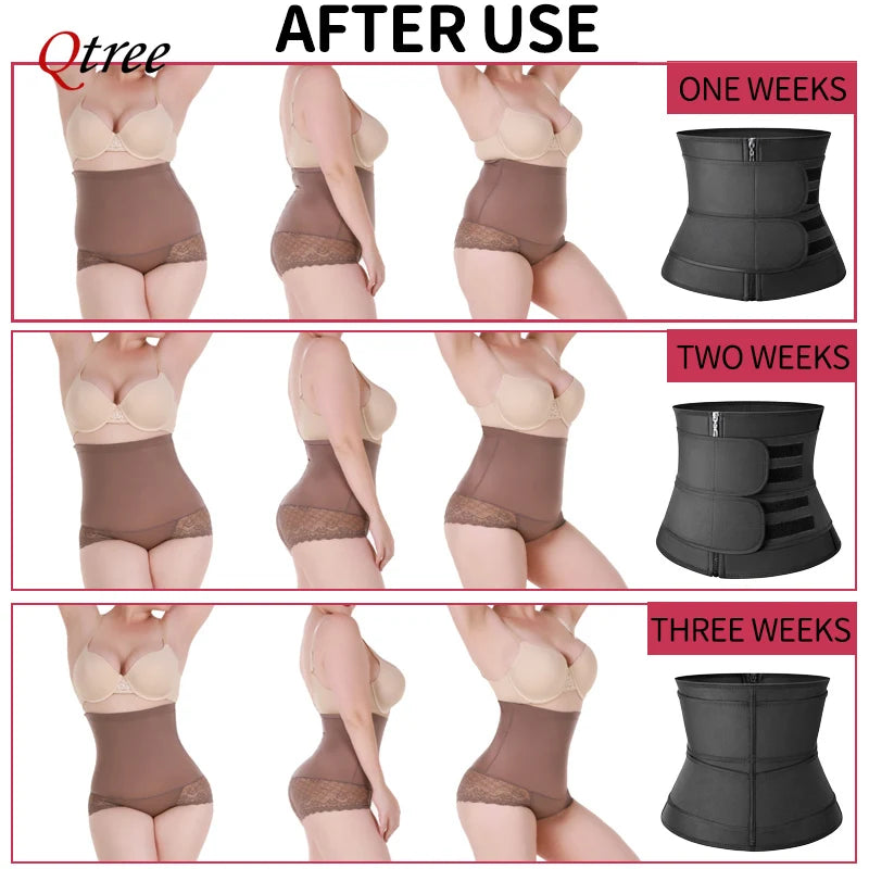 Qtree Plus Size Waist Trainer – Sweat Belt Corset for Slimming, Shaping & Workout Support