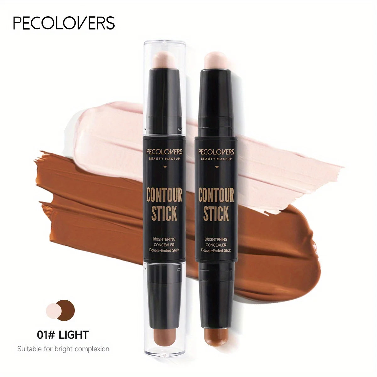 2-in-1 Contour & Highlight Stick – Dual-Ended Cream Concealer for Sculpted Nose, Cheeks & Jawline