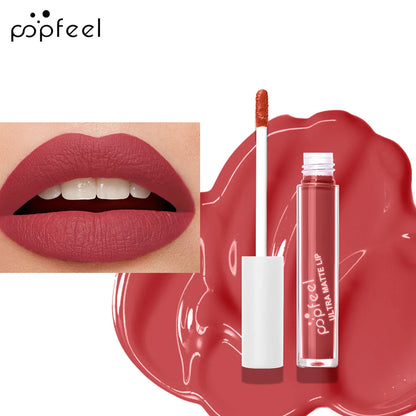 POPFEEEL™ High-Impact Lip Glaze – Bold Black Gloss, Smudge-Free, Long-Lasting & Cup-Resistant Shine