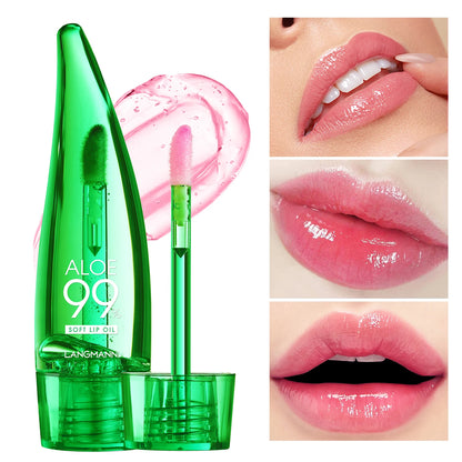 Aloe Vera Colour-Changing Lip Oil – Temperature-Activated Gloss for Soft, Rosy, Hydrated Lips