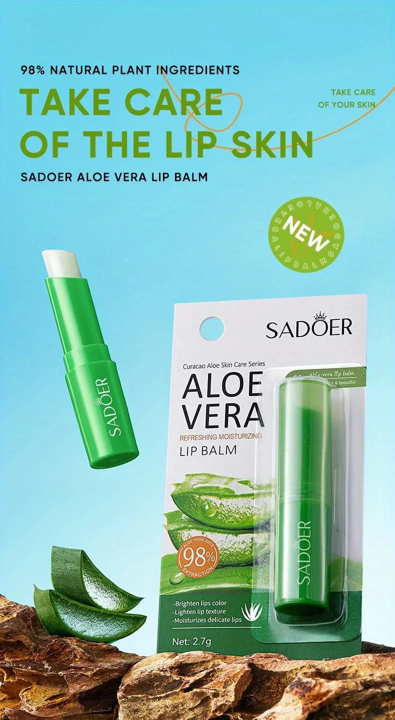 Aloe Vera Lip Balm – Ultra-Hydrating, Soothing & Repairing Stick for Dry, Cracked Lips | 98% Natural & Gentle Formula