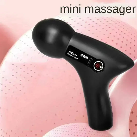 Mini LCD Massage Gun – 6-Head Portable Deep Tissue Massager for Neck, Back & Body Relief