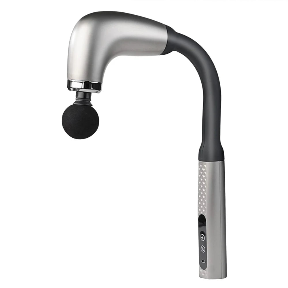 Extended Handle Fascia Gun – Self-Use Deep Tissue Massager for Back, Neck & Shoulders