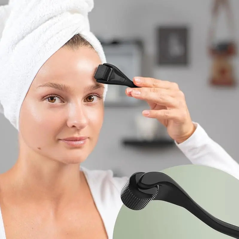 540-Needle Derma Roller – Microneedling Tool for Beard Growth, Hair Regrowth & Skin Rejuvenation