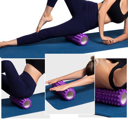 Foam Massage Roller – Hollow Grid Yoga Column for Deep Tissue Muscle Relief & Recovery
