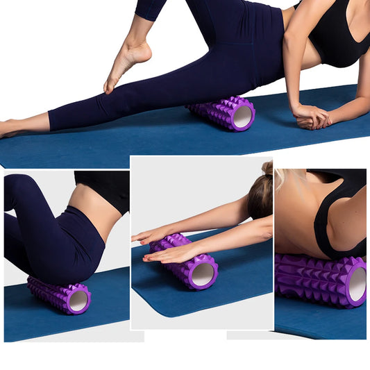 Foam Massage Roller – Hollow Grid Yoga Column for Deep Tissue Muscle Relief & Recovery