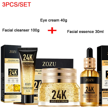 24K Gold Hyaluronic Eye Cream – Brightens Dark Circles & Firms Under-Eye Bags