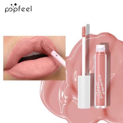 POPFEEEL™ High-Impact Lip Glaze – Bold Black Gloss, Smudge-Free, Long-Lasting & Cup-Resistant Shine