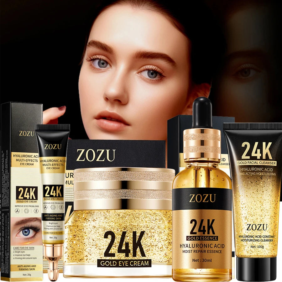 24K Gold Hyaluronic Eye Cream – Brightens Dark Circles & Firms Under-Eye Bags