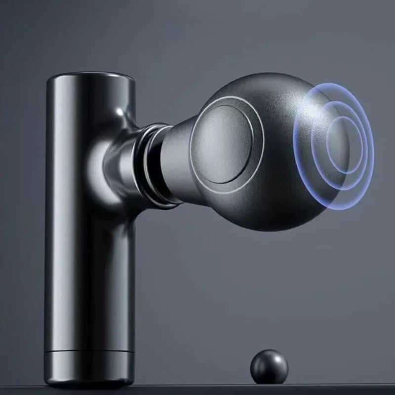 Mini LCD Massage Gun – 6-Head Portable Deep Tissue Massager for Neck, Back & Body Relief