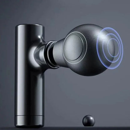 Mini LCD Massage Gun – 6-Head Portable Deep Tissue Massager for Neck, Back & Body Relief