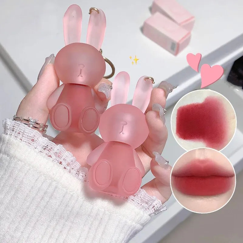 Gege Bear Bunny Lip Glaze – Velvet Matte Lip Clay with Long-Lasting Colour & Adorable Packaging