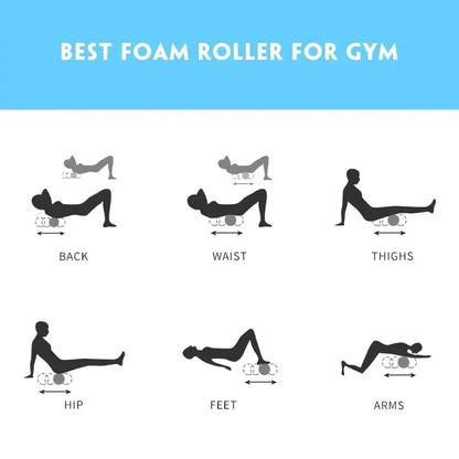 Foam Massage Roller – Hollow Grid Yoga Column for Deep Tissue Muscle Relief & Recovery